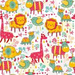 可爱动物卡通图案背景