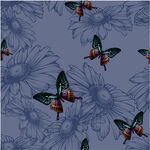 蝴蝶花卉图案背景图数码印花