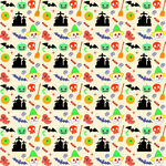 万圣节元素无缝图案背景