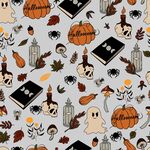 万圣节元素无缝图案设计