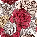 复古风多彩花卉图案