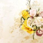 手绘花卉静物图