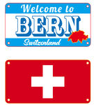 伯尔尼欢迎牌与瑞士国旗