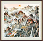 泰山客厅壁画