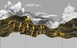 水墨山川景观图