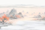 水墨山水背景墙