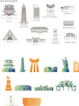 鄂州地标建筑矢图