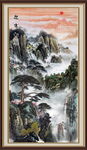 竖幅山水画