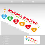 校园楼梯文化墙