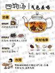 四宝汤养生茶饮海报