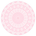 粉色曼陀罗花纹圆形图案