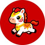 奔跑的卡通小马形象