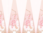 粉色花卉图案锥形物品