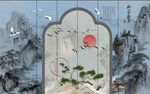 中式屏风山水景观装饰