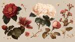 复古风花卉插画素材集