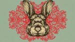 兔头与花纹的精美插画