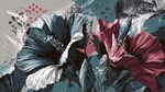 抽象风格多彩花卉图案