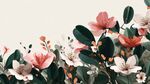 春日繁花绽放插画