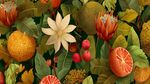 缤纷水果花卉插画图案