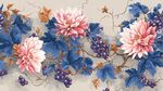 花卉葡萄装饰图案壁纸