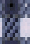 格子蓝黑色调像素风格图案
