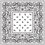 黑白花纹方形图案设计