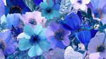 梦幻蓝紫色花卉图案