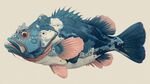 梦幻蓝粉相间奇幻鱼
