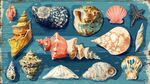 多彩贝壳展示海洋之美