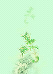 水墨风翠竹山石图