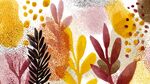 秋季植物水彩抽象背景图