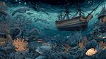 梦幻海底沉船与海洋生物