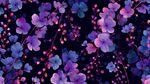 梦幻紫蓝花卉背景图案