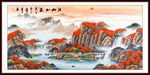 旭日东升挂画