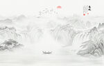 水墨画山水