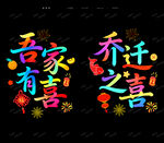 乔迁玻璃贴