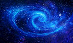 蓝色漩涡星空背景图