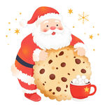 圣诞节圣诞老人吃曲奇饼干棉花糖