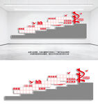 党员风采楼梯文化墙