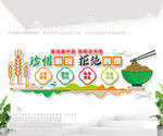 珍惜粮食拒绝浪费公益文化墙