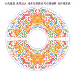 吉祥花纹粉彩景泰蓝纹饰金凤凰