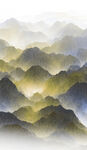 云雾水墨群山