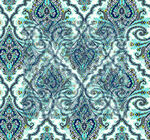 蓝绿色民族风花纹图案