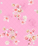 粉色背景花朵图案