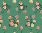 绿色底花卉图案纹理