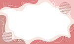 粉色波浪边框空白背景图
