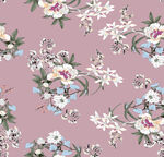 粉色花卉图案背景纹理