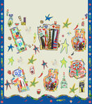 儿童多彩卡通图案装饰画