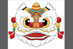 传统舞狮头图案设计