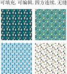 圣诞贴纸 卡通狐狸  趣味动物